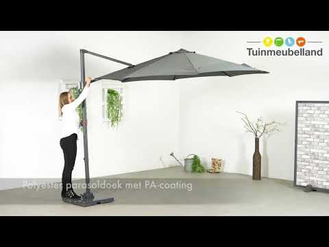 Hawaii parasol S - Ø300 cm - carbon black - zwart