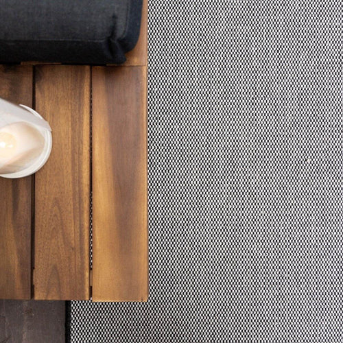 Buitenkleed Mono - Ronde hoek - Zwart/wit -  dubbelzijdig - EVA Interior - 200 x 290 cm - vtwonen shop