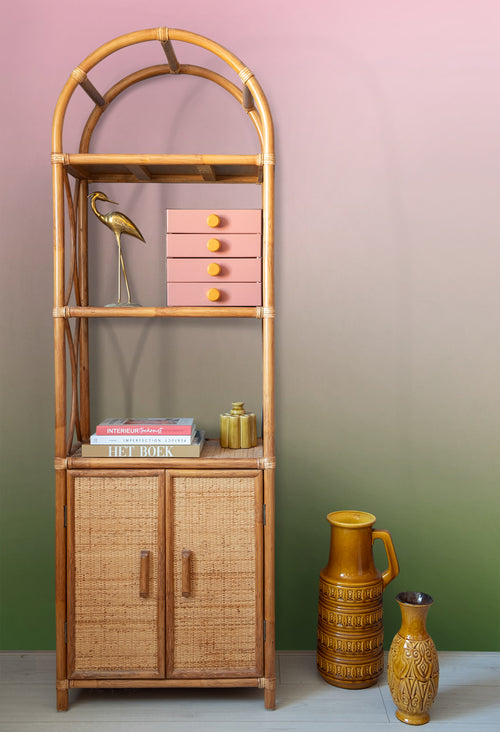 ESTAhome fotobehang dip dye motief groen en roze - 2 x 2.79 m - 159551