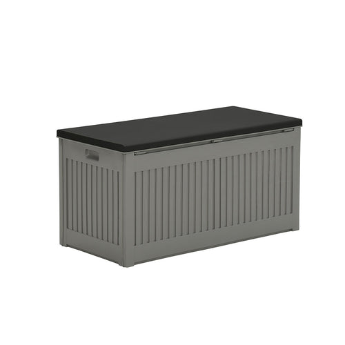 Primo kussenbox - kunststof - 270L - 109x51 cm - donkergrijs - zwart - vtwonen shop