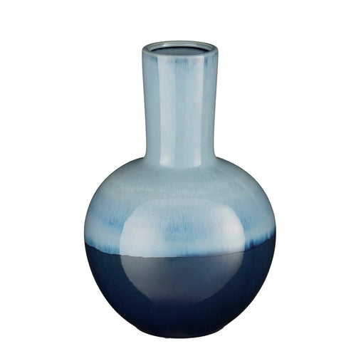 Mica Decorations Holm Vaas - H42 x Ø29 cm - Keramiek - Blauw