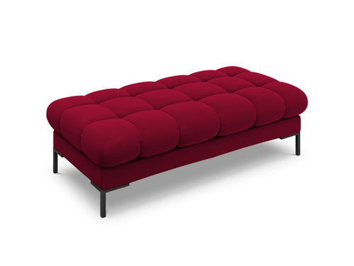 Cosmopolitan Design Bank Bali 2-zits, flueel, rood - 62x133x40cm