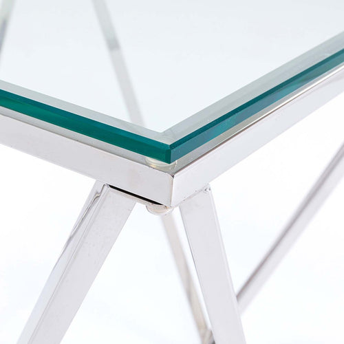 Kare Design Bijzettafel Cristallo 50x50cm zilver - vtwonen shop