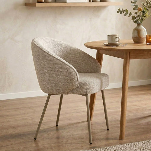 Calicosy - Stoelen set van 2 PIA - beige 62x60x81 cm