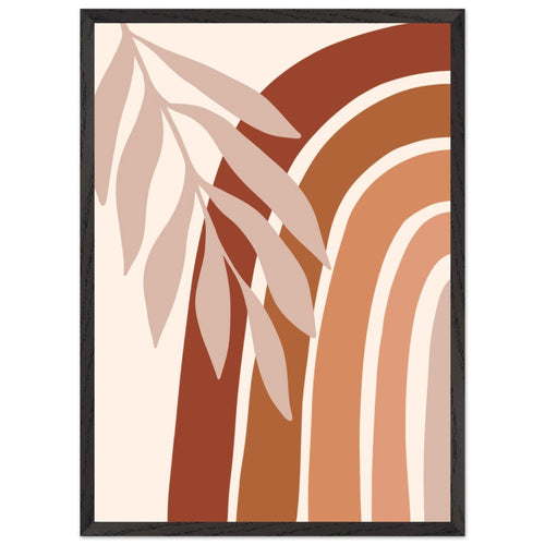 Artfulprints Poster met Lijst Boho – Radiant growth   - 50x70 cm - Meerkleurig