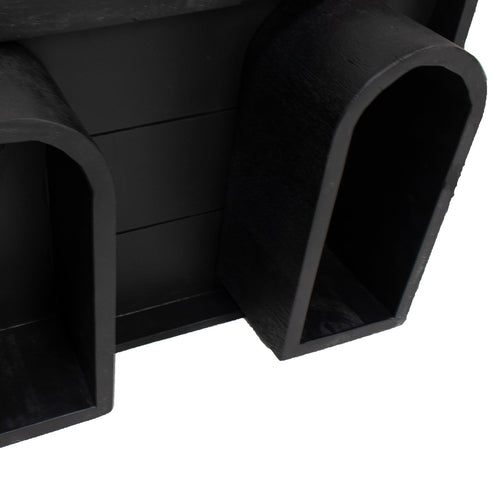 Giga Meubel Nachtkastje Pablo - Zwart - Mangohout - 35xx55cm - vtwonen shop