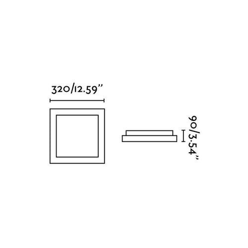Faro Tola-2 - 2 Licht Medium Vierkante Badkamer Plafondlamp Aluminium, Wit IP44, E27
