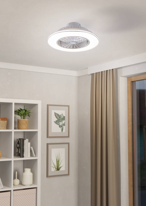 EGLO plafondlamp met ventilator Lovisca - ac led-cct - wit - vtwonen shop