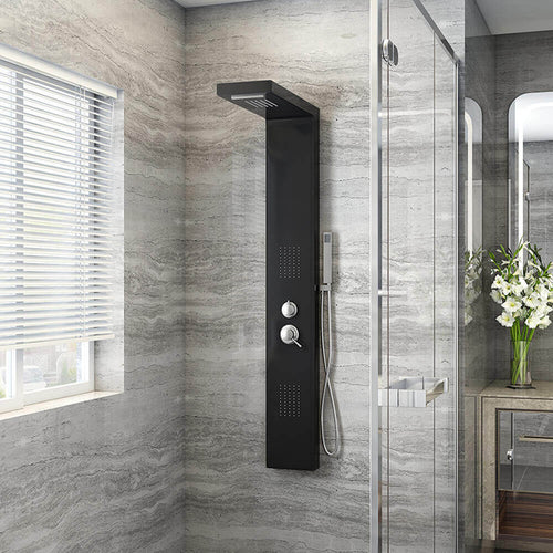 Home Deluxe Douchepaneel CASCATA Zwart