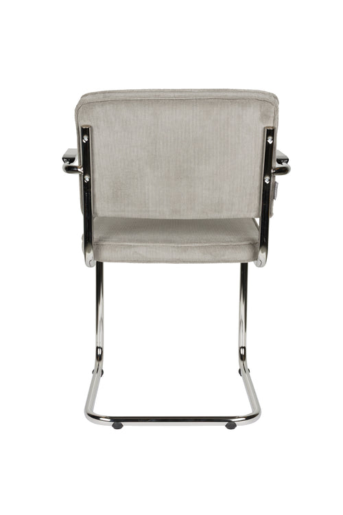 Zuiver Ridge Rib Armstoel Lichtgrijs - Set van 2 - vtwonen shop