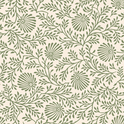 ESTAhome behang vintage bloemen groen - 50 x 900 cm - 131512 - vtwonen shop