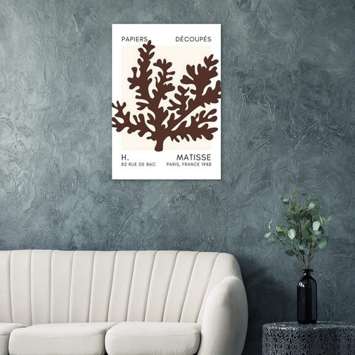 Artfulprints  Matisse – Aqua bloom brown   poster A4 21x29.7 cm - vtwonen shop