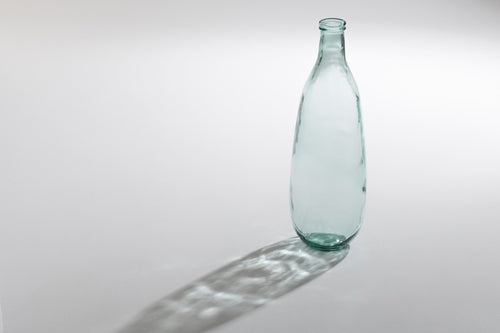 J-Line vaas Fles - glas - transparant - 75 cm hoog