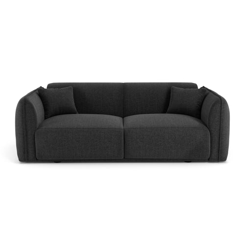 Premium Interiors - 3-zitsbank LUSH - zacht aanvoelende geweven stof  donker antraciet 206cm