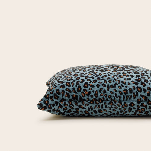 Madura Kussenovertrek Leopoldo blauw en reebruin 40x40 cm