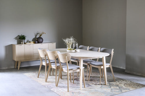 Rowico Home Filippa Uitschuifbare Eettafel Ovaal 170 cm - Whitewash