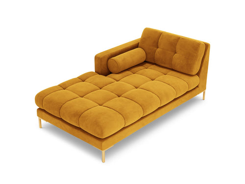 Cosmopolitan Design linker meridiaan Bali flueel, geel - 185x102x75cm