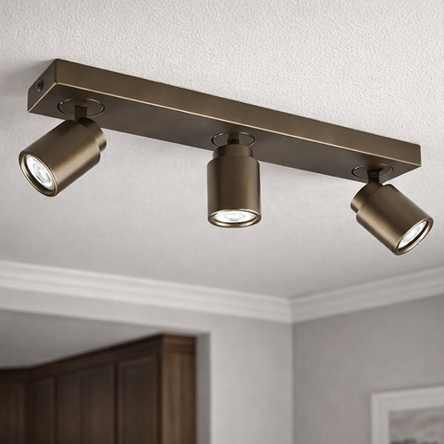 Freelight spot Razza - 3 lichts - 54  x 14   cm - brons goud