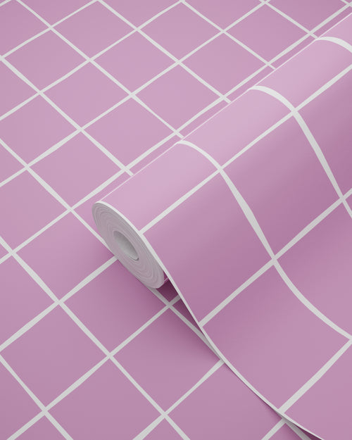 ESTAhome behang geblokt motief paars - 50 x 900 cm - 131269 - vtwonen shop