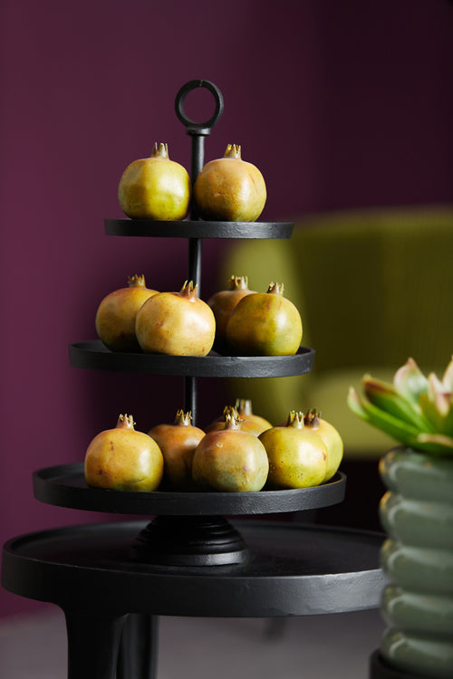 Light & Living etagere LUTEK - Ø32x48cm - zwart