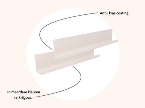 MaximaVida wandplank Wally 80 x 9 x 15 cm  ivoor - 2 stuks - vtwonen shop