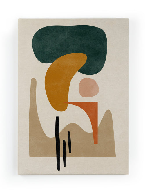 Canvas 60x40 Abstracte Zonsondergang - vtwonen shop