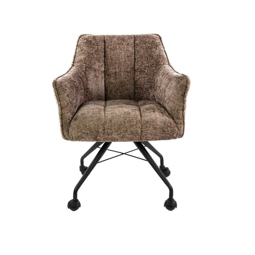 Giga Meubel Eetkamerstoel Hoven - Champagne - Incl. Wieltjes - Set van 2 - vtwonen shop