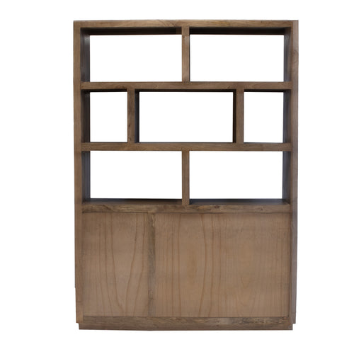 Giga Meubel Vakkenkast Luxurious - Donkerbruin Mangohout - 150x45x210cm - vtwonen shop