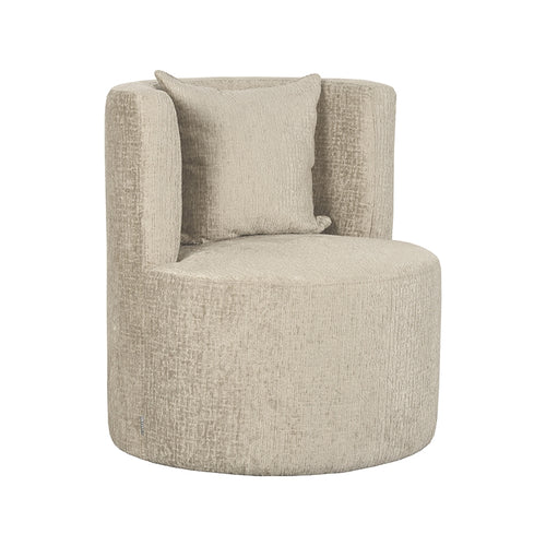 LABEL51 Fauteuil Evy - Beige Velvet - 65x65x75cm - vtwonen shop