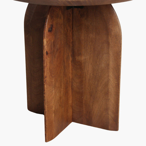 Raw Materials Bullnose bijzettafel mangohout - Ø50 cm