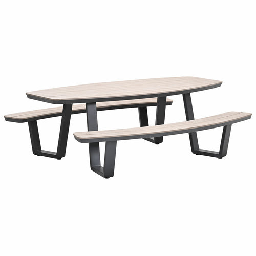 Garden Impressions picknicktafels Sarria donker grijs - vironwood - 220x193 cm - vtwonen shop