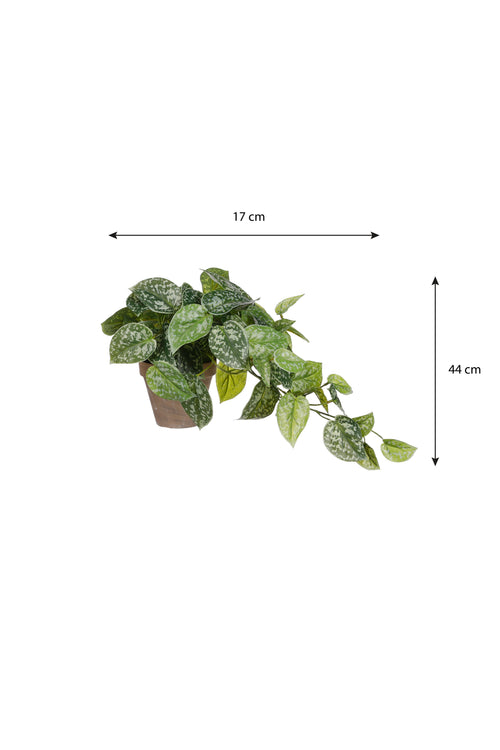 Mica Decorations Scindapsus Kunstplant in Bloempot Stan - H44 x Ø17 cm - Groen