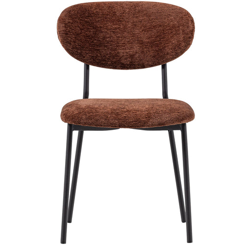 WOOOD eetkamerstoelen Kjeld - Chenille - Groen - Set van 2