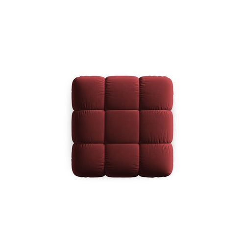 Cosmopolitan Design - Poef Cortina flueel rood - 94x94x43cm