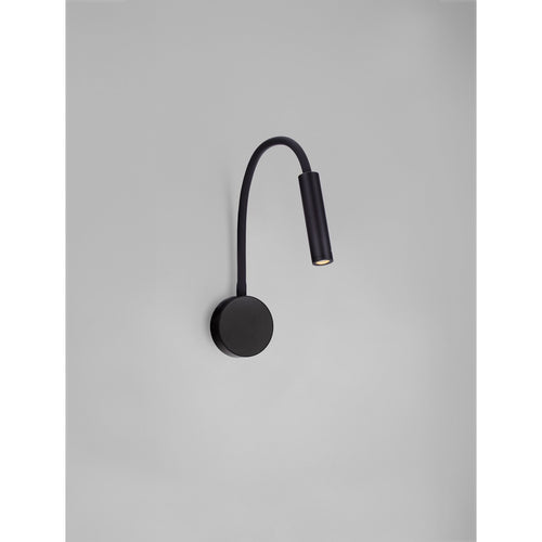 Nova Luce SONICA Leeslamp voor aan de muur, zandkleurig zwart, LED 6W 453lm 3000K IP44, aan/uit-schakelaar