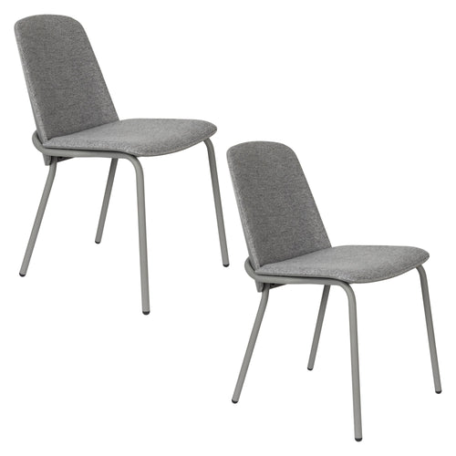 Zuiver Clip Eetkamerstoelen Grijs - Set van 2 - vtwonen shop