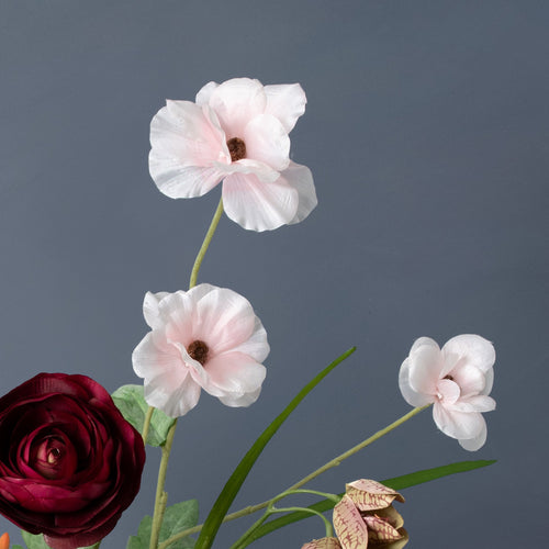 Madame Fleurie Pomeline Petits – Luxe Zijden bloemen Mini Boeket – Stijlvolle Set voor Interieurdecoratie - 11,5cm x 21cm