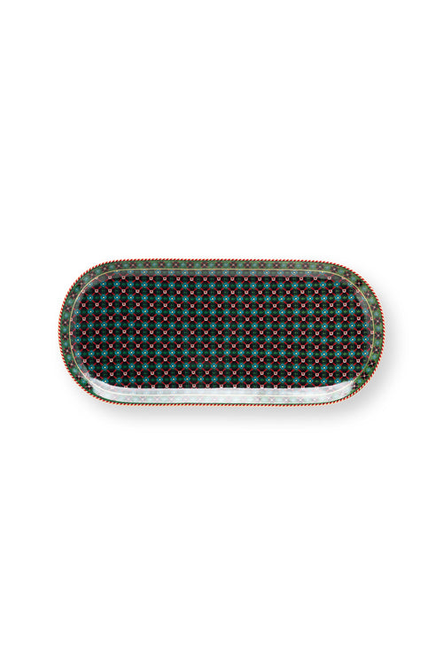 Pip Studio - Berry Blues Clover Green - Cake Tray - Serveerschaal - 33,3x15,5cm