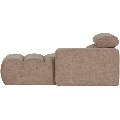 WOOOD chaise longue element arm rechts Novi - Polyester - Taupe - 86x109x173 - vtwonen shop