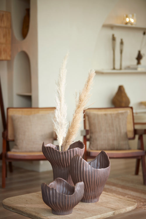 Light & Living vaas MORABA - 26x25.5x31cm - bruin