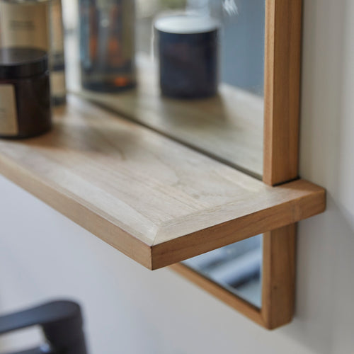 Tikamoon Teakhouten spiegel 75 x 45 cm - Naturel - vtwonen shop