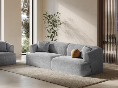 Cosmopolitan Design Modulaire bank Campi 4-zits, ribfluwelen geld - 90x255x70cm