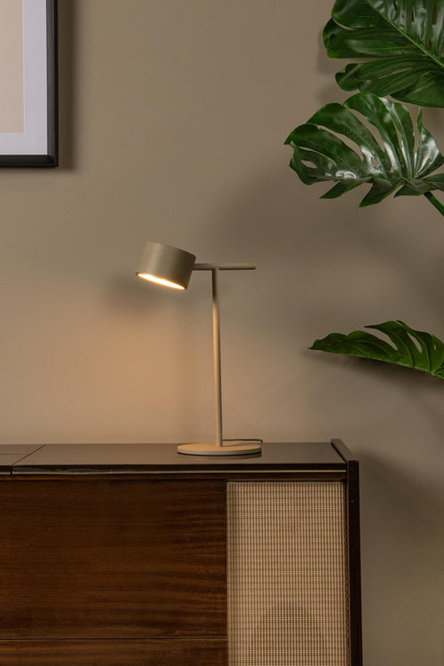 Lucide tafellamp GIAN - Geïntegreerde LED - Taupe