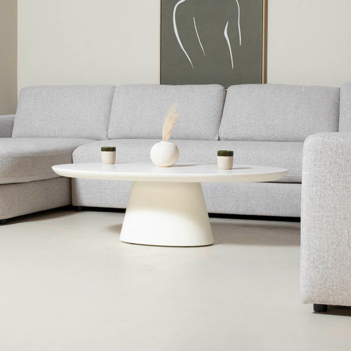 Giga Meubel Salontafel Cleo - Ovaal - Eco Composiet - 130cm - vtwonen shop