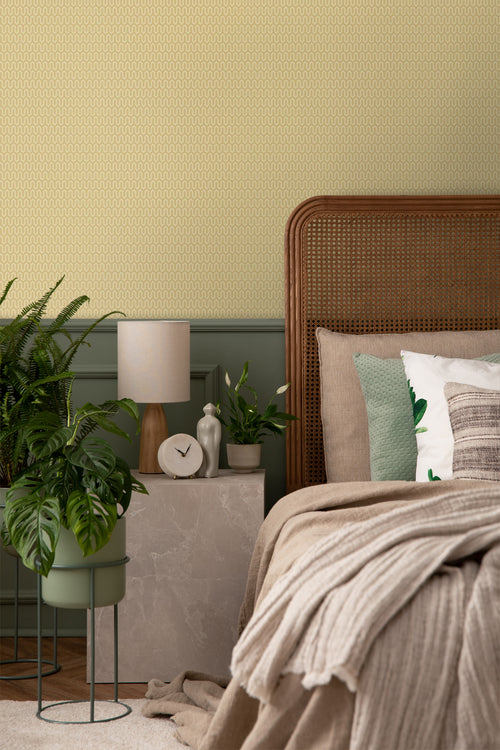 Borastapeter behang geometrische vormen geel - 53 cm x 10.05 m - 660759 - vtwonen shop