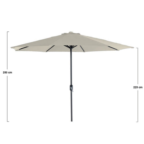 Lotus parasol - Ø300 cm - carbon black - ecru