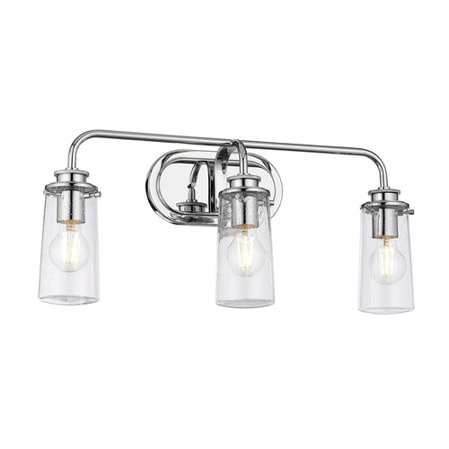 Braelyn Kichler 3-lichts wandlamp chroom IP44