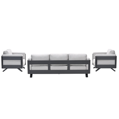 Garden Impressions loungeset Medellin 5-delig – carbon black - Valley sand