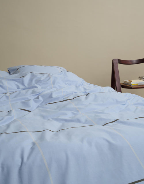 Marc O'Polo Suvie dekbedovertrek - Eenpersoons – 140x200/220 cm - Calm blue