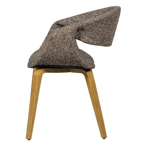 WOOOD eetkamerstoelen houten naturel poot Yossi - Bruin - Set van 2